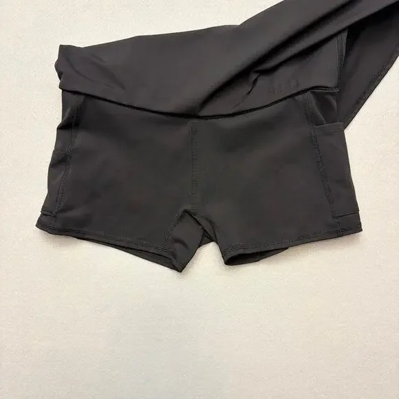 Fore All Black George Mini Golf Skirt Skort Performance Activewear Stretch M - Picture 8 of 12